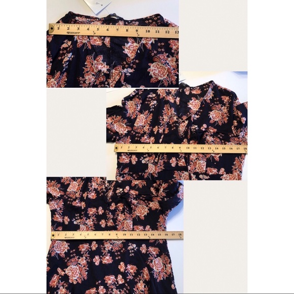 ⬇️2️⃣0️⃣Floral Lace Up Mini Dress - Picture 7 of 7